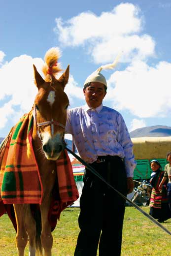 Rider Zhaxi and his horse.